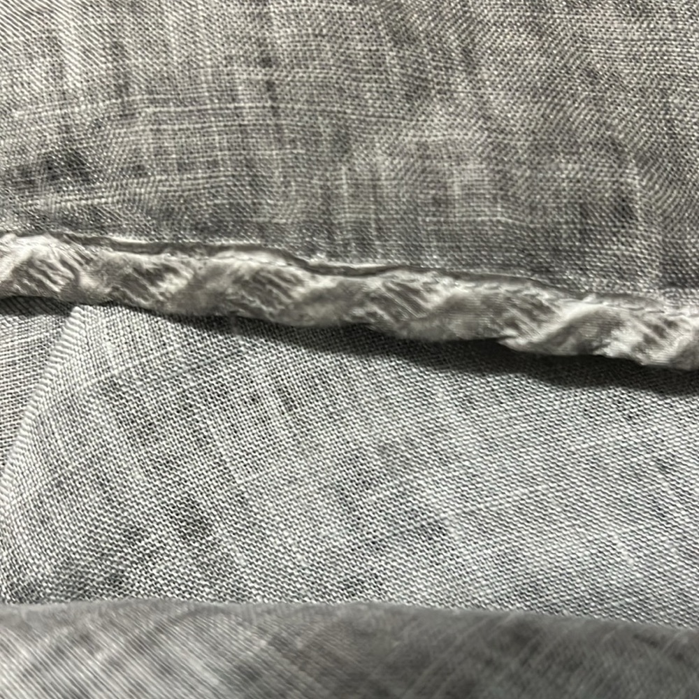 Grizas 100% Linen Sleeveless Gray Tunic with Textured Accents Size S - Picture 8 of 8